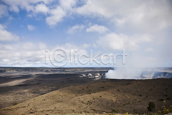 사람없음 JPG 포토 구름(자연) 맑음 분화구 야외 연기 자연 주간 풍경(경치) 하늘 하와이 해외 해외풍경 화산