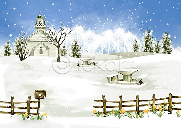추위 사람없음 PSD 일러스트 건물 건축 건축물 겨울 겨울배경 계절 꽃 나무 눈(날씨) 눈내림 백그라운드 사계절 설원 식물 울타리 풍경(경치)