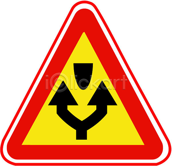 사람없음 EPS 아이콘 갈림길 경고 기호 도로 도로표지판 문자 양측방통행 오브젝트 운전 표지판 화살표