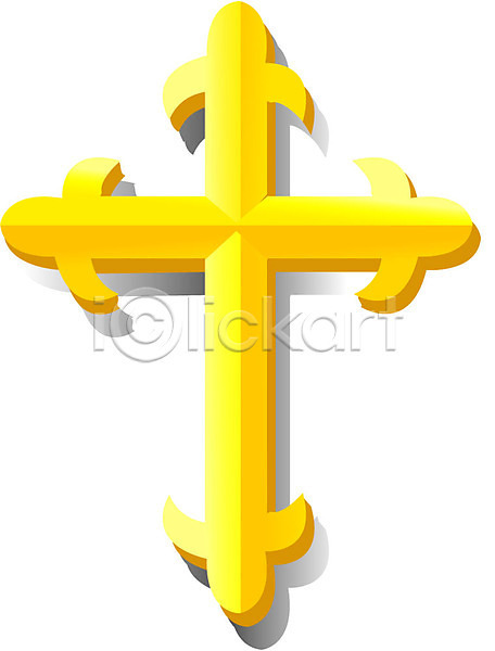 사람없음 EPS 아이콘 기독교 기독교용품 노란색 부활 십자가 예수 종교 종교용품 컬러