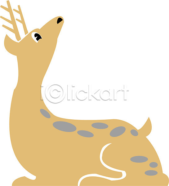 사람없음 EPS 아이콘 동물 사슴 야생동물 육지동물 척추동물 캐릭터 클립아트 포유류 한마리