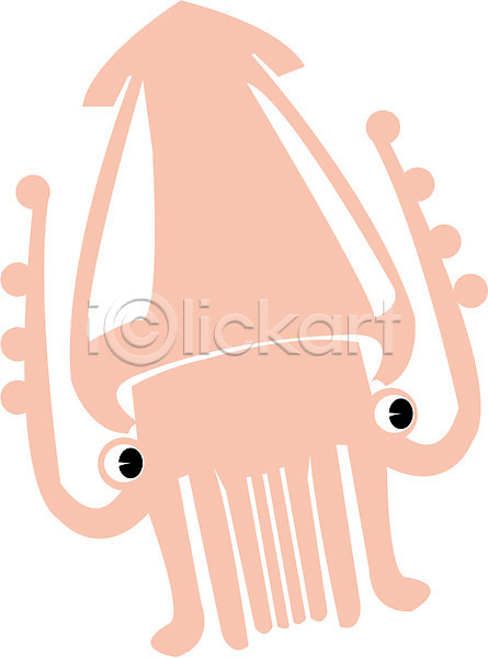 사람없음 EPS 아이콘 동물 바다 어류 연체동물 오징어 캐릭터 클립아트 한마리