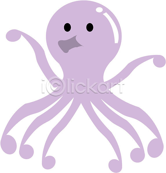 사람없음 EPS 아이콘 동물 문어 바다 어류 연체동물 캐릭터 클립아트 한마리