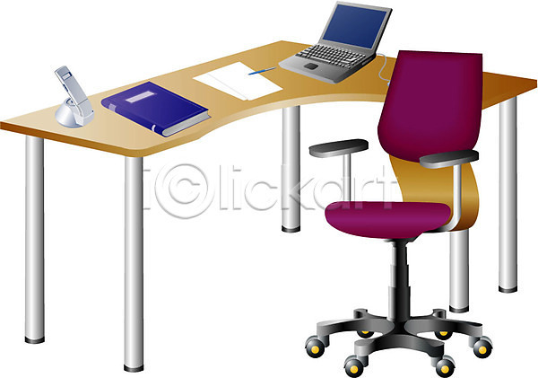 사람없음 EPS 아이콘 가구 노트북 비즈니스 사무실 사무용의자 오브젝트 의자 전자제품 종이 책 책상 컴퓨터 클립아트 펜 필기구 회전의자