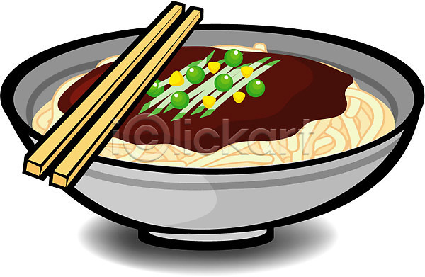 사람없음 EPS 아이콘 면 면류 외국문화 음식 중국문화 중식 짜장면