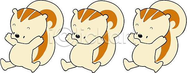 사람없음 EPS 아이콘 다람쥐 동물 세마리 야생동물 육지동물 척추동물 캐릭터 클립아트 포유류