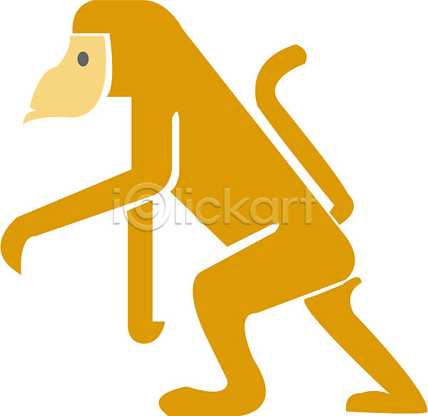 사람없음 EPS 아이콘 동물 새해 십이지신 야생동물 운세 원숭이 원숭이띠 육지동물 척추동물 캐릭터 클립아트 포유류 한마리