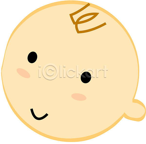 남자만 사람 신체부위 아기 EPS 아이콘 가족 갸우뚱 머리 미소(표정) 신체 얼굴 웃음 클립아트 표정