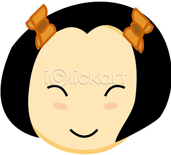 사람 신체부위 아기 EPS 아이콘 가족 리본 머리 머리핀 미소(표정) 신체 얼굴 웃음 클립아트 표정