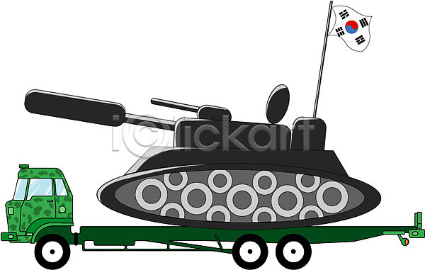 사람없음 EPS 아이콘 무기 오브젝트 운송업 장난감 전쟁 전차 태극기 탱크 트럭