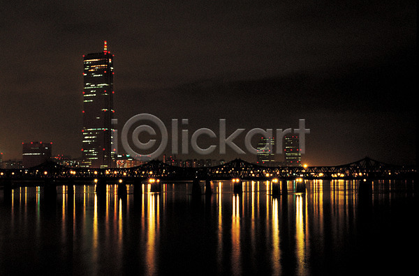 사람없음 JPG 포토 63빌딩 도시 백그라운드 빛 서울 야간 야경 야외 자연 조명 풍경(경치) 한강 한국