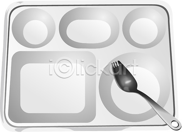 군대 사람없음 EPS 아이콘 군인 생활용품 식사 식판 오브젝트 포크 포크수저
