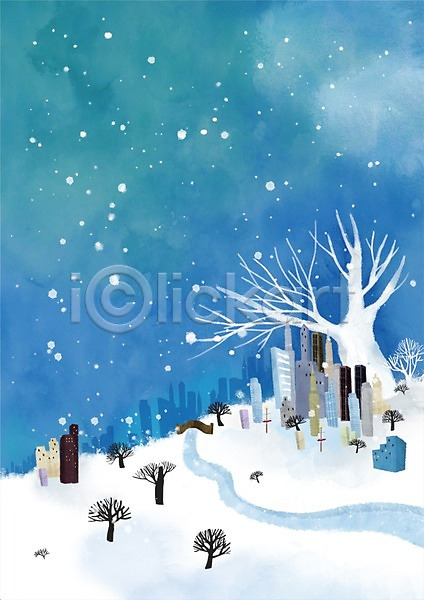 추위 사람없음 PSD 일러스트 강 건물 겨울 겨울배경 계절 나무 눈(날씨) 눈내림 다리(건축물) 도시 백그라운드 빌딩 사계절 식물 풍경(경치)
