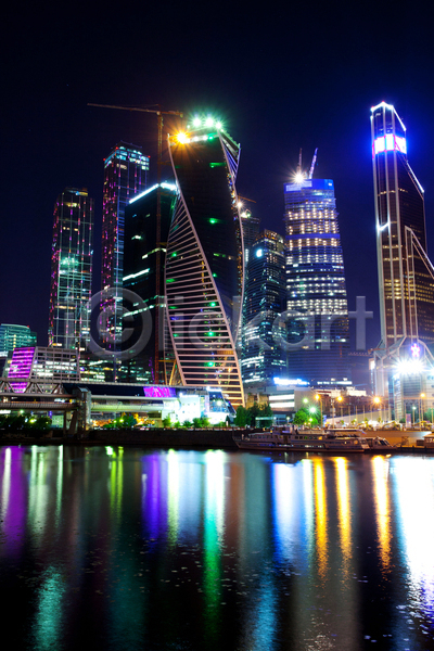 사람없음 JPG 포토 해외이미지 건물 고층빌딩 도시풍경 러시아 러시아인 모스크바 야경 야외 하늘 해외202004
