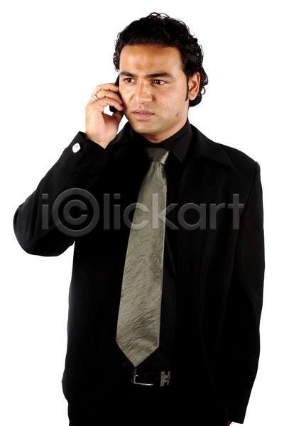 남자 동양인 인도인 한명 JPG 포토 해외이미지 경영 경영자 부름 비즈니스맨 사업가 전화기 해외202004 핸드폰