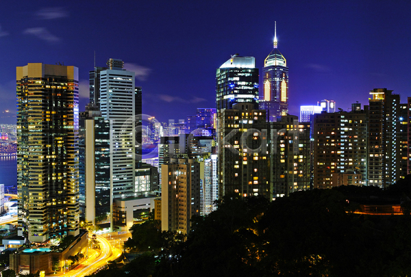 사람없음 JPG 포토 해외이미지 건물 도시풍경 아시아 야경 야외 중국 하늘 항구 해외202004 홍콩