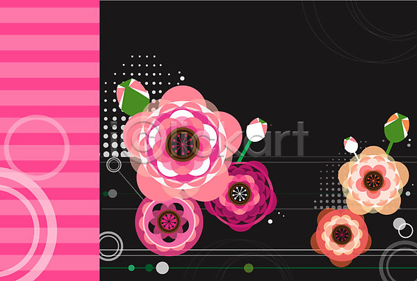 사람없음 AI(파일형식) 일러스트 꽃 꽃백그라운드 꽃봉오리 무늬 문양 백그라운드 봉오리 식물 패턴