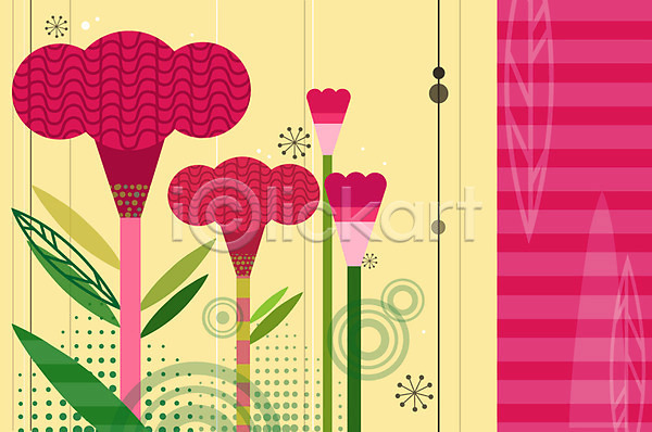 사람없음 AI(파일형식) 일러스트 꽃 꽃백그라운드 꽃봉오리 맨드라미 무늬 문양 백그라운드 봉오리 식물 패턴