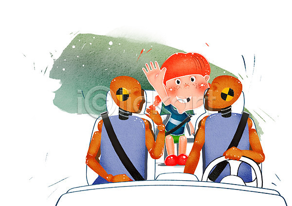 보호 사회이슈 사람 세명 소녀(어린이) 어린이 어린이만 여자 여자만 PSD 일러스트 가족 경고 교통 교통안전 생활안전 안전 안전벨트 안전수칙 앉기 예방 의자 핸들