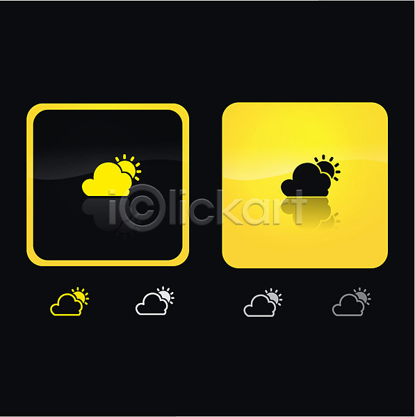 사람없음 AI(파일형식) 아이콘 픽토그램아이콘 구름(자연) 그래픽 그림 기호 날씨 맑음 문자 버튼 상징 심볼 일기예보 자연 태양 픽토그램 해 흐림