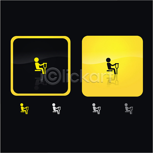 사람없음 AI(파일형식) 아이콘 픽토그램아이콘 그래픽 그림 기호 목발 문자 버튼 상징 심볼 예절 의자 자리양보 피규어 픽토그램 환자
