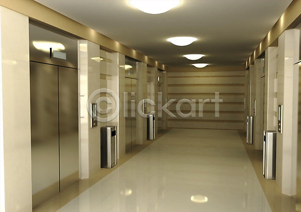 사람없음 3D PSD 입체 3D소스 공공시설 그래픽 문 복도 빌딩 시설물 실내 엘리베이터 인테리어 조명