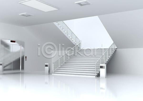 사람없음 3D PSD 입체 3D소스 계단 공공시설 그래픽 난간 복도 빌딩 시설물 실내 엘리베이터 인테리어 출입구