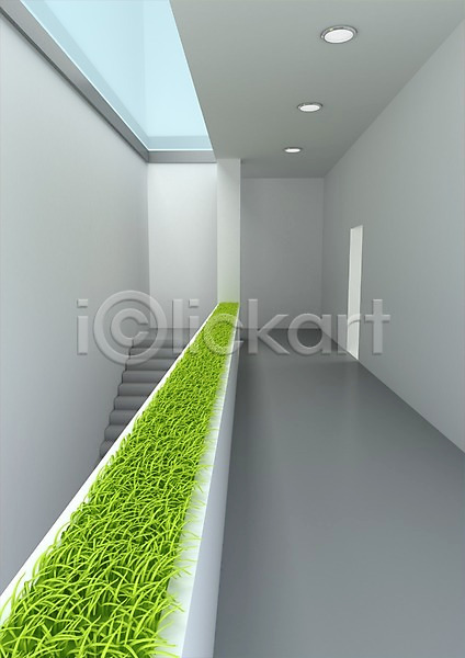 사람없음 3D PSD 입체 3D소스 계단 그래픽 문 복도 식물 실내 원근감 인테리어 조경 조명 출입구 통로 화단