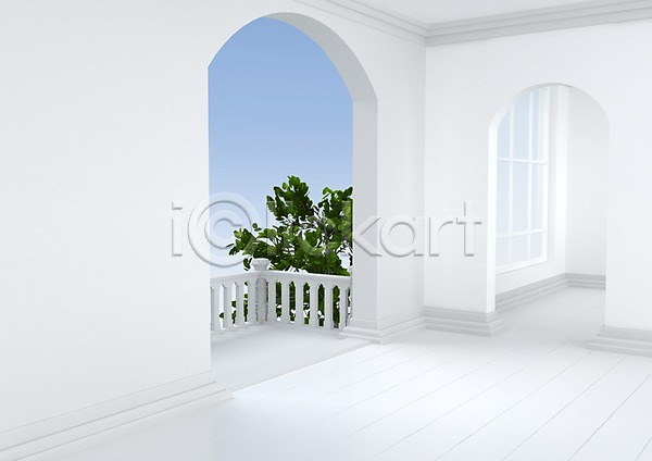 사람없음 3D PSD 입체 3D소스 거실 건축 그래픽 나무 난간 발코니 식물 실내 아치 인테리어 주간 주택 창문 통로
