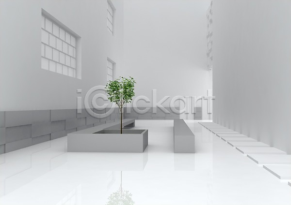 사람없음 3D PSD 입체 3D소스 건축 그래픽 그림자 나무 반사 식물 인테리어 정원 조경 화단