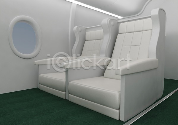 사람없음 3D PSD 입체 3D소스 교통수단 그래픽 기내 비행기 비행기내부 실내 의자 인테리어 창문 항공교통