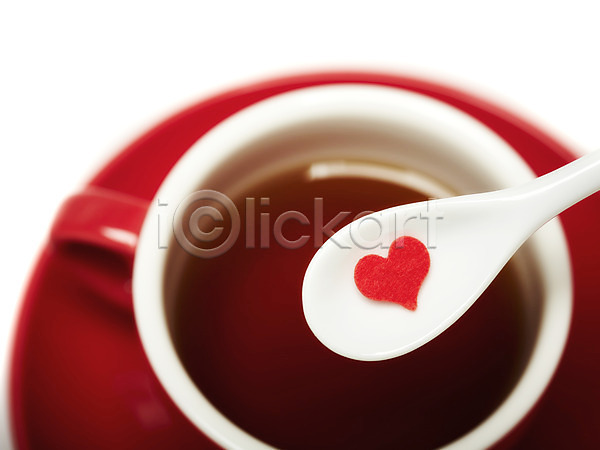 사랑 사람없음 JPG 포토 백그라운드 숟가락 스튜디오촬영 실내 음료 잔 커피 커피잔 컵 하트
