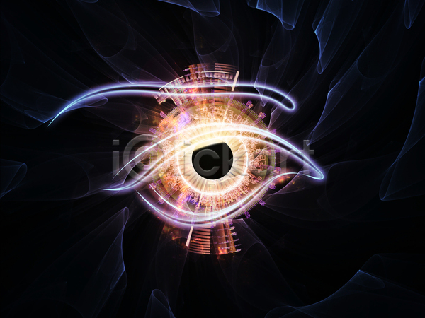 사람없음 JPG 일러스트 해외이미지 AI(인공지능) 가상현실 검은색 구성 눈(신체부위) 대칭 디자인 백그라운드 벽지 비전 빛 센터 손목시계 시력 시선 엘리먼트 원형 응시 추상 컨셉 패턴 해외202004