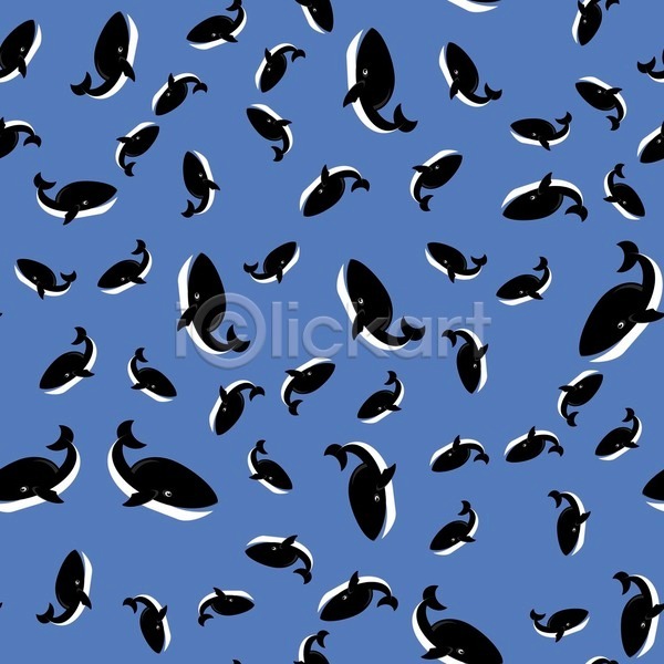 사람없음 EPS 일러스트 해외이미지 고래 파란색 패턴 패턴백그라운드 해외202004