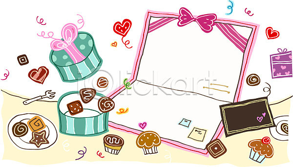사람없음 AI(파일형식) 일러스트 공백 기념일 리본 메모지 발렌타인데이 배너 백그라운드 상자 선물 선물상자 안내 알림 이벤트 접시 초콜릿 카드(감사) 컵케이크 틀 팻말 포크 표지판 프레임