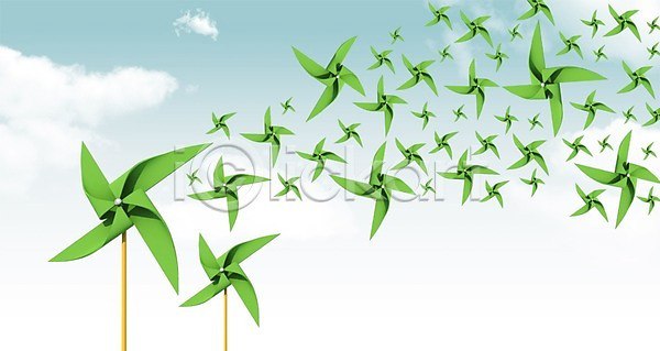 보호 환경보전 사람없음 PSD 편집이미지 구름(자연) 그린에너지 그린캠페인 놀이용품 라이프스타일 바람개비 자연 자연보호 장난감 캠페인 하늘 환경