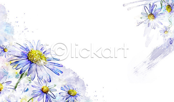 사람없음 PSD 일러스트 국화 꽃 꽃백그라운드 백그라운드 식물 잎 자연 컬러 파란색