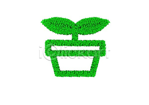 사람없음 3D PSD 입체 편집이미지 3D소스 그래픽 그린캠페인 새싹 식물 잎 자연보호 초록색 캠페인 컬러 컴퓨터그래픽 편집소스 풀(식물) 화분 환경