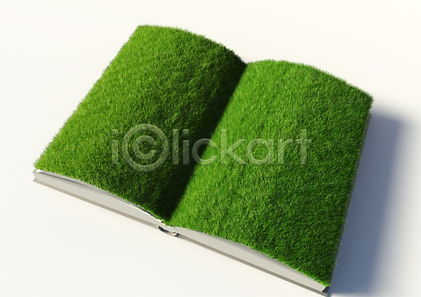 사람없음 3D PSD 입체 편집이미지 3D소스 그래픽 그린캠페인 식물 자연보호 잔디 책 초록색 캠페인 컬러 컴퓨터그래픽 편집소스 펼침 풀(식물) 환경