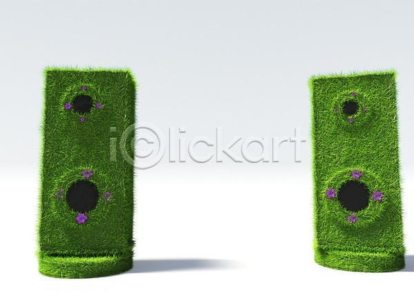 사람없음 3D PSD 입체 편집이미지 3D소스 그래픽 그린캠페인 꽃 스피커 식물 오브젝트 음향기기 자연보호 초록색 캠페인 컬러 컴퓨터그래픽 편집소스 풀(식물) 환경
