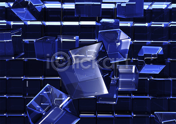 복잡 분석 사람없음 3D PSD 입체 편집이미지 3D소스 그래픽 무늬 백그라운드 블록 사각형 상자 유리 유리상자 육면체 잔 정사각형 컬러 큐브 투명 파란색 패턴 편집소스