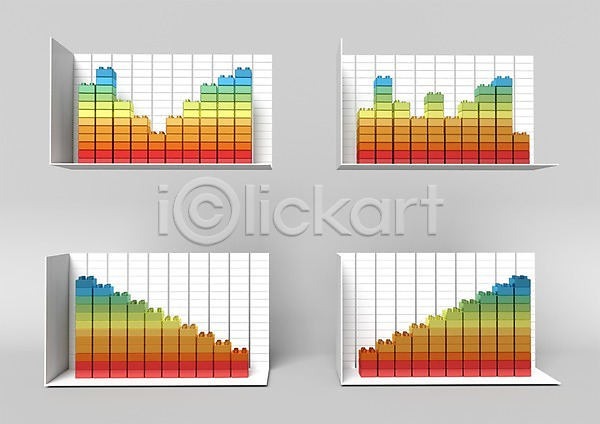 사람없음 3D PSD 입체 3D소스 그래프 그래픽 막대그래프 블록 서류판 수치 쌓기 자료 통계 표(도표)