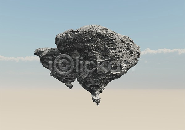 사람없음 3D PSD 입체 편집이미지 3D소스 공중 구름(자연) 그래픽 돌(바위) 떠있는 바위(돌) 스톤 편집소스 하늘