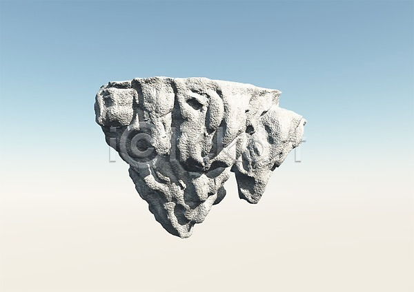 사람없음 3D PSD 입체 편집이미지 3D소스 공중 그래픽 돌(바위) 떠있는 바위(돌) 스톤 편집소스