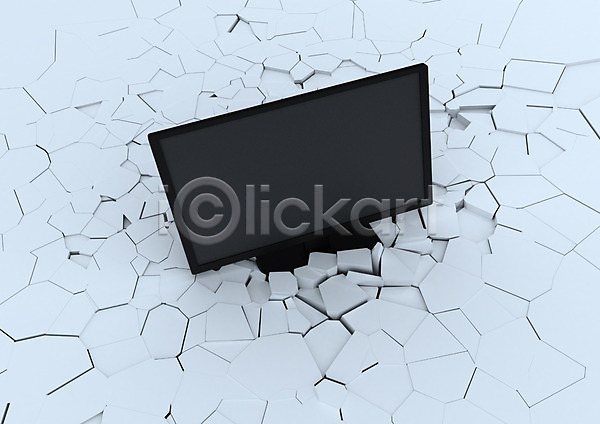 사람없음 3D PSD 입체 편집이미지 3D소스 균열 그래픽 돌(바위) 모니터 무늬 백그라운드 벽 붕괴 손상 전자제품 조각 조각(피스) 컴퓨터 파편 패턴 편집소스