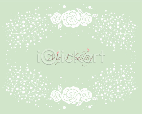 축하 사람없음 AI(파일형식) 카드템플릿 템플릿 결혼 결혼식 꽃 무늬 백그라운드 식물 장미 청첩장 초대 초대장 축하카드 카드(감사) 틀 프레임