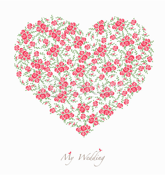 축하 사람없음 AI(파일형식) 카드템플릿 템플릿 결혼 결혼식 꽃 무늬 백그라운드 식물 장미 청첩장 초대 초대장 축하카드 카드(감사) 틀 풀(식물) 프레임 하트