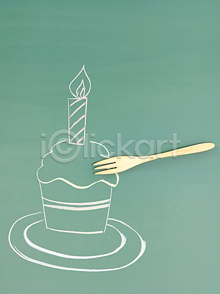 사람없음 JPG 포토 그릇 그림 백그라운드 스튜디오촬영 식기 실내 오브젝트 음식 접시 초 촛불 칠판 컵케이크 케이크 포크