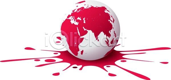 떨어짐 EPS 일러스트 해외이미지 분홍색 빨간색 아시아 아프리카 이집트 중국 지구 지구본 페인트 해외202004 해외일러스트 행성 흰색
