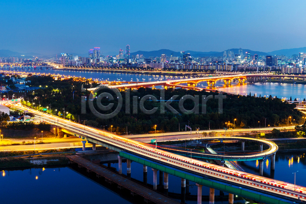 사람없음 JPG 포토 해외이미지 건물 대도시 도시풍경 서울 아치 야경 야외 하늘 한국 해외202004